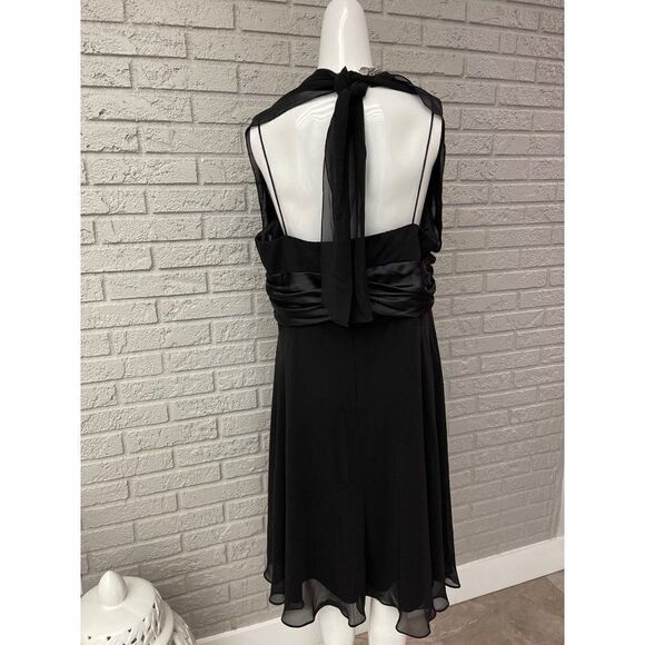 S.L. Fashions Black Halter Dress Size 18 - Picture 6 of 10